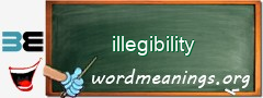 WordMeaning blackboard for illegibility